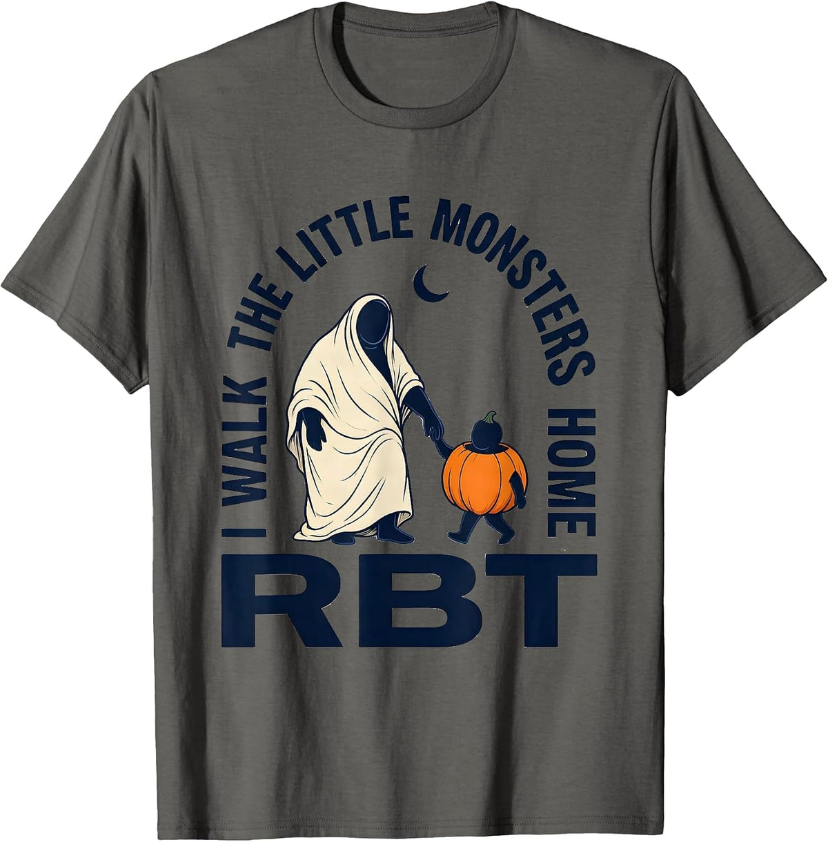 Men's I Walk The Little Monsters Home RBT Para Normal Activities T-Shirt - Asphalt Grey