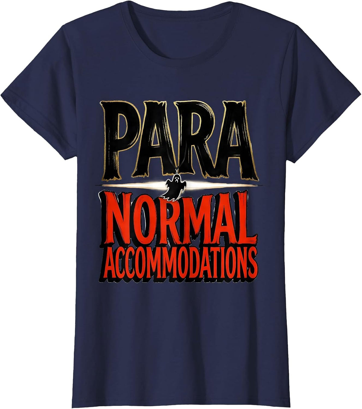 Women's Para Normal Accommodations Sign Painter Ghost Para Pro T-Shirt - Navy Blue