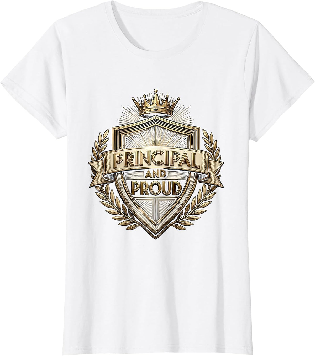 Principal and Proud School Leadership Design T-Shirt - White