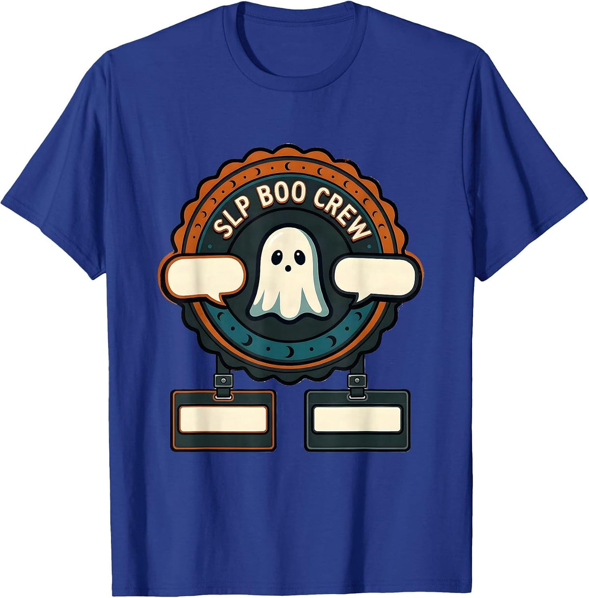 SLP Boo Crew Para Normal Activities Halloween SpEd T-Shirt - Royal Blue