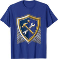 Labor Day Crossed Hammer Wrench Shield Graphic T-Shirt - Royal Blue