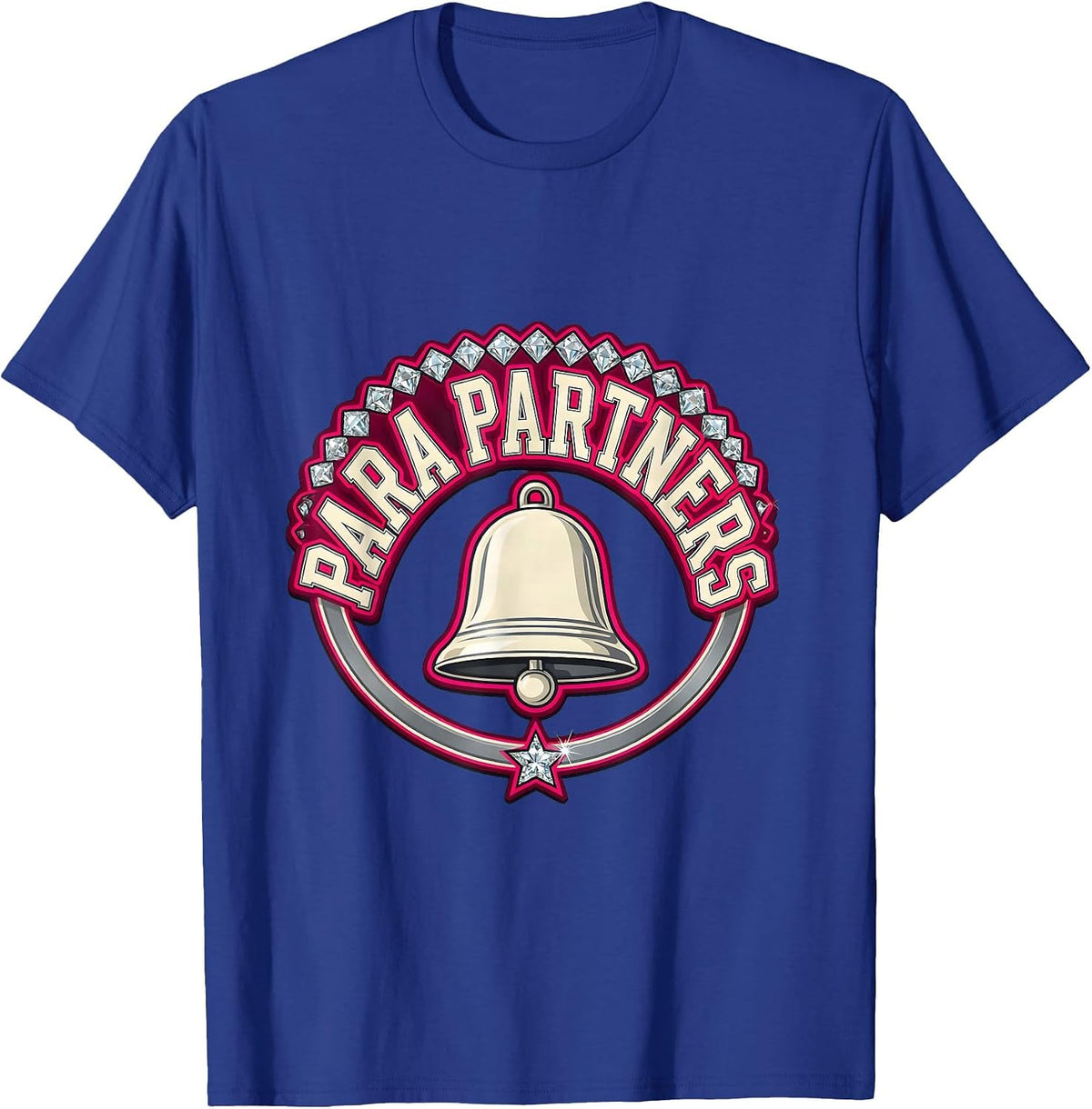 Para Partners Sparkle Varsity Collegiate Paraeducator T-Shirt - Royal Blue