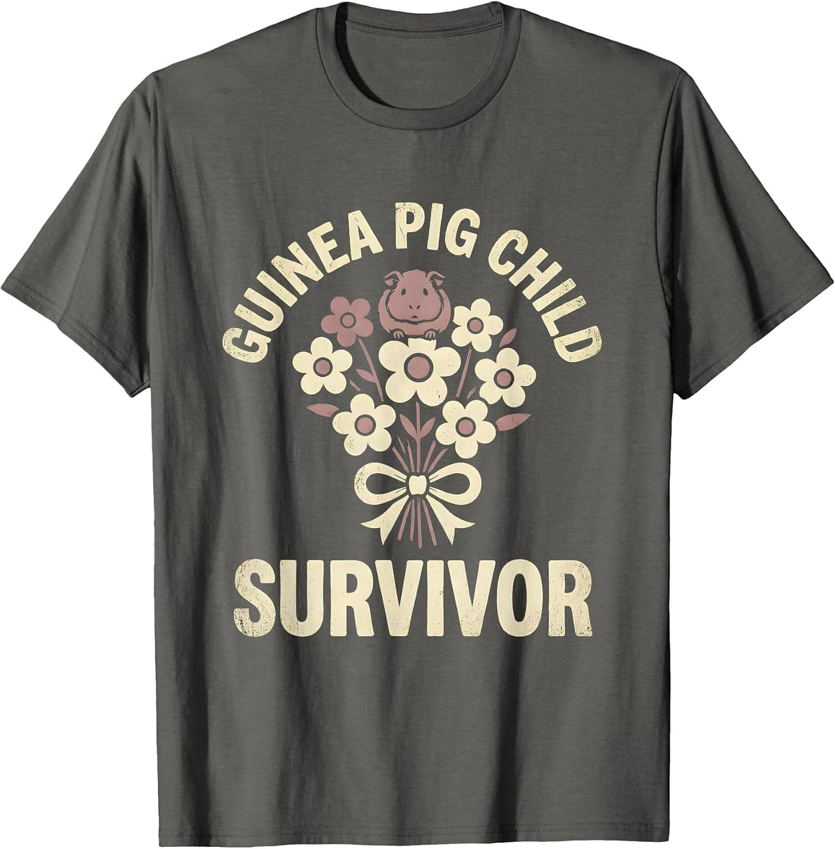 Men's Eldest Daughter Guinea Pig Child Survivor Design T-Shirt - Asphalt Grey