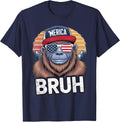 Cool Bruh Yeti Graphic for Men and Boys T-Shirt - Navy Blue