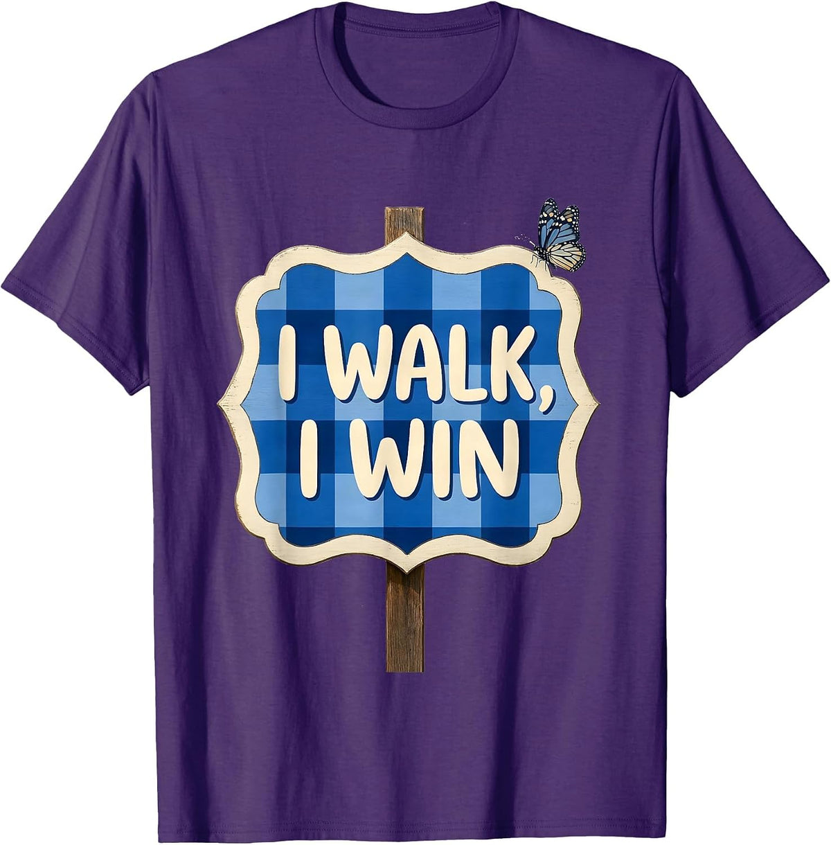I Walk I Win Physical Therapy Recovery Design T-Shirt - Purple
