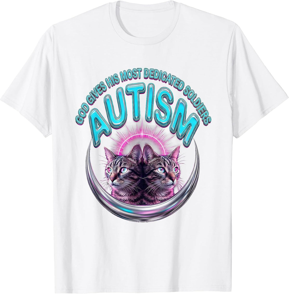 Men's God Gives His Most Dedicated Soldiers Autism Funny T-Shirt - White