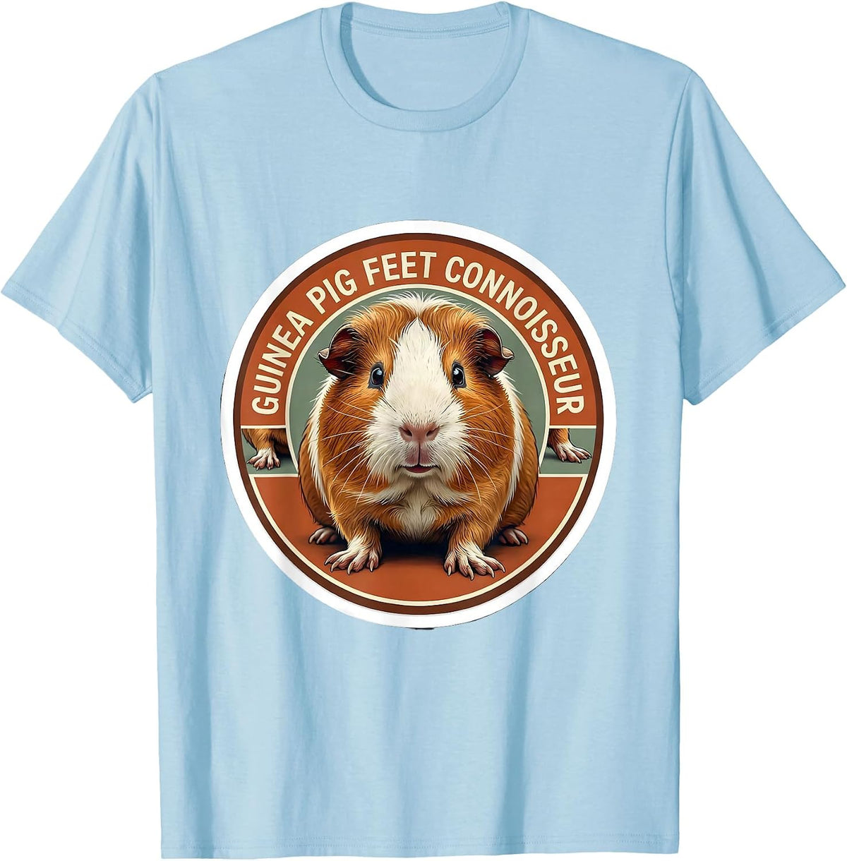 Men's Guinea Pig Feet Connoisseur Funny Pet Lover Cavy Owner T-Shirt - Baby Blue
