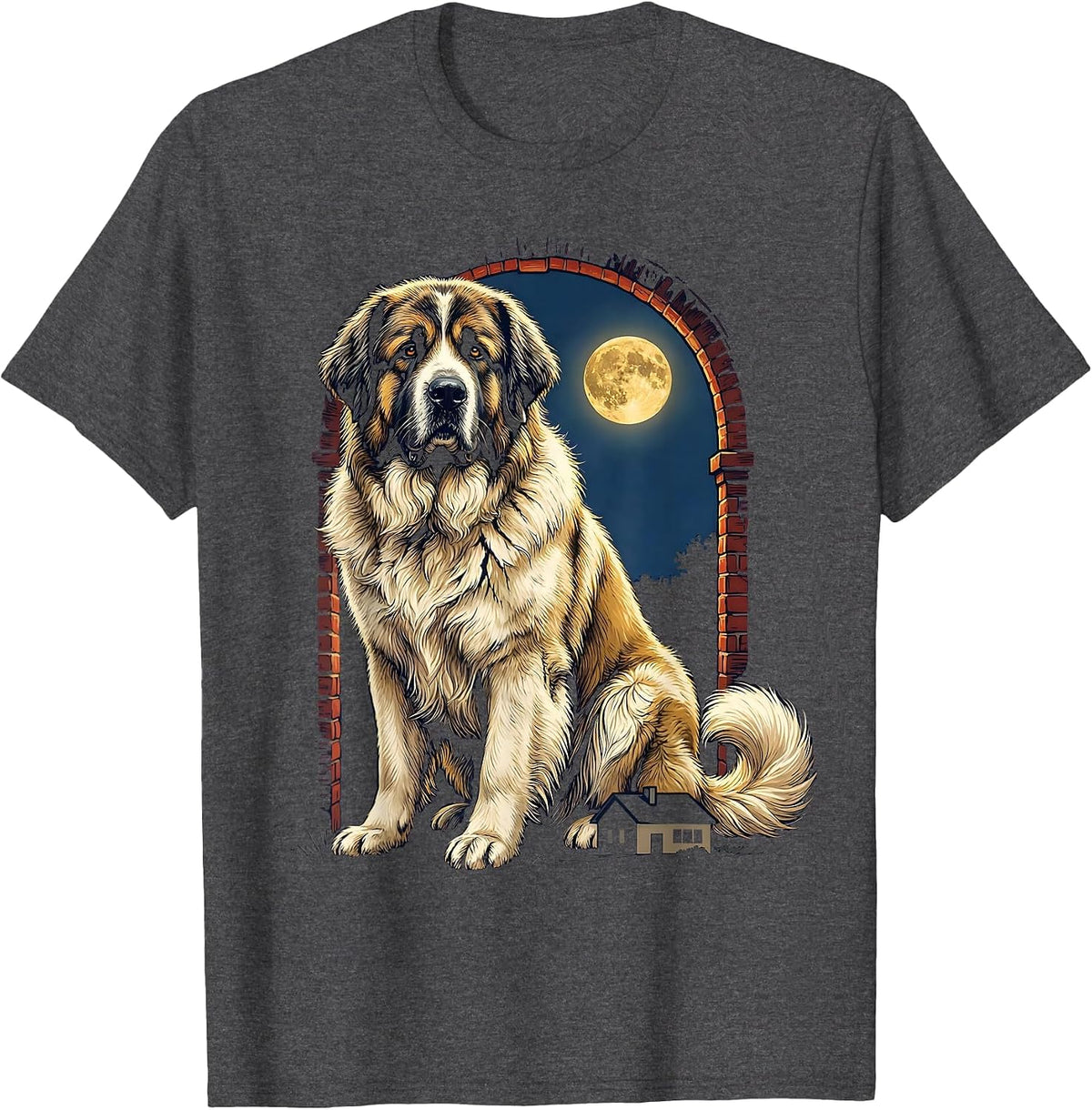 Great Pyrenees Dog Breed Sign Painter Humor T-Shirt - Dark Heather Grey
