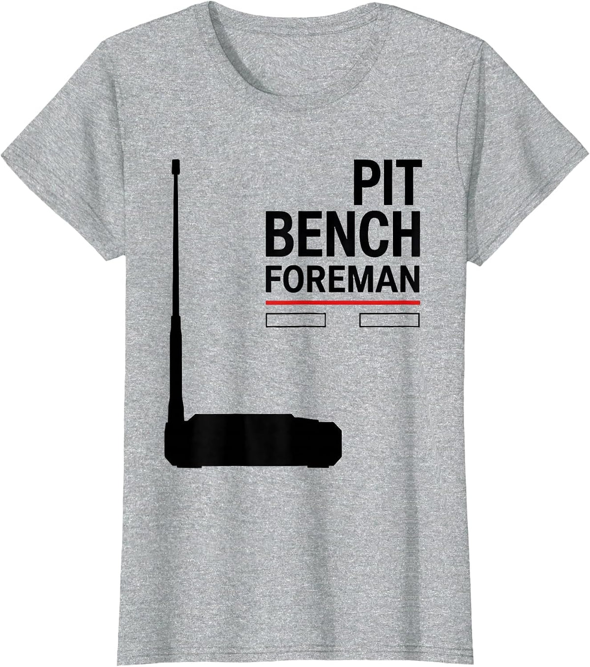 Pit Bench Foreman Swiss International RC Car Racing T-Shirt - Heather Grey