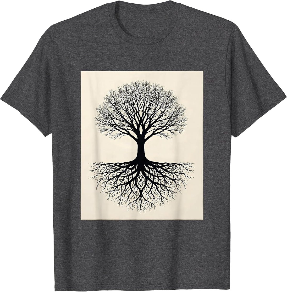 Men's Autism Awareness Tree Neural Pathways Illustration T-Shirt - Dark Heather Grey