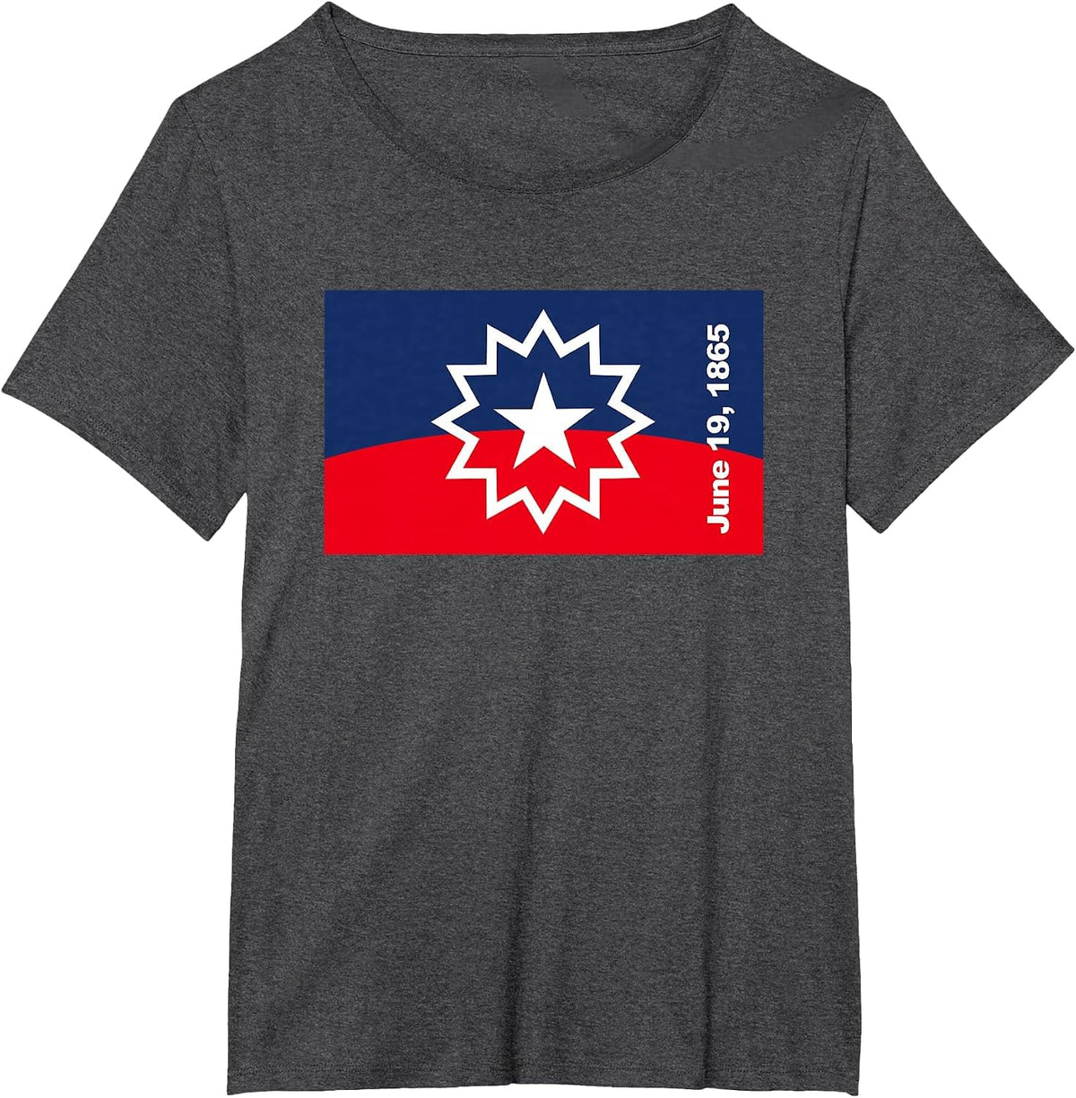 Juneteenth Flag T-Shirt - Dark Heather Grey