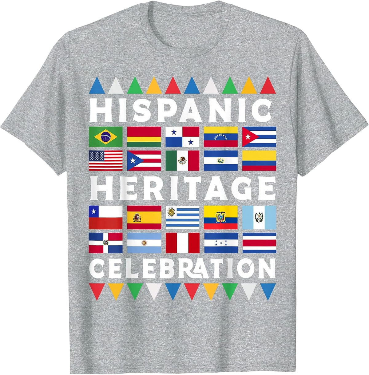 National Hispanic Heritage Month Latina Countries T-Shirt - Heather Grey