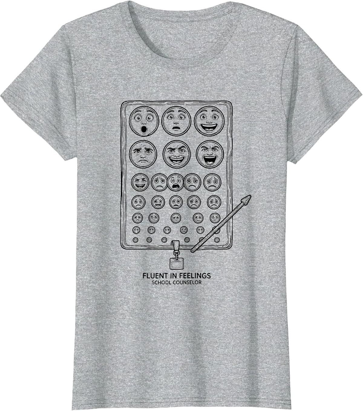 Fluent In Feelings School Counselor Appreciation Gifts T-Shirt - Heather Grey