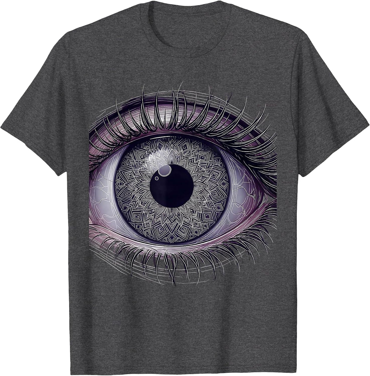 Autism Awareness Kaleidoscope Eye Graphic T-Shirt - Dark Heather Grey