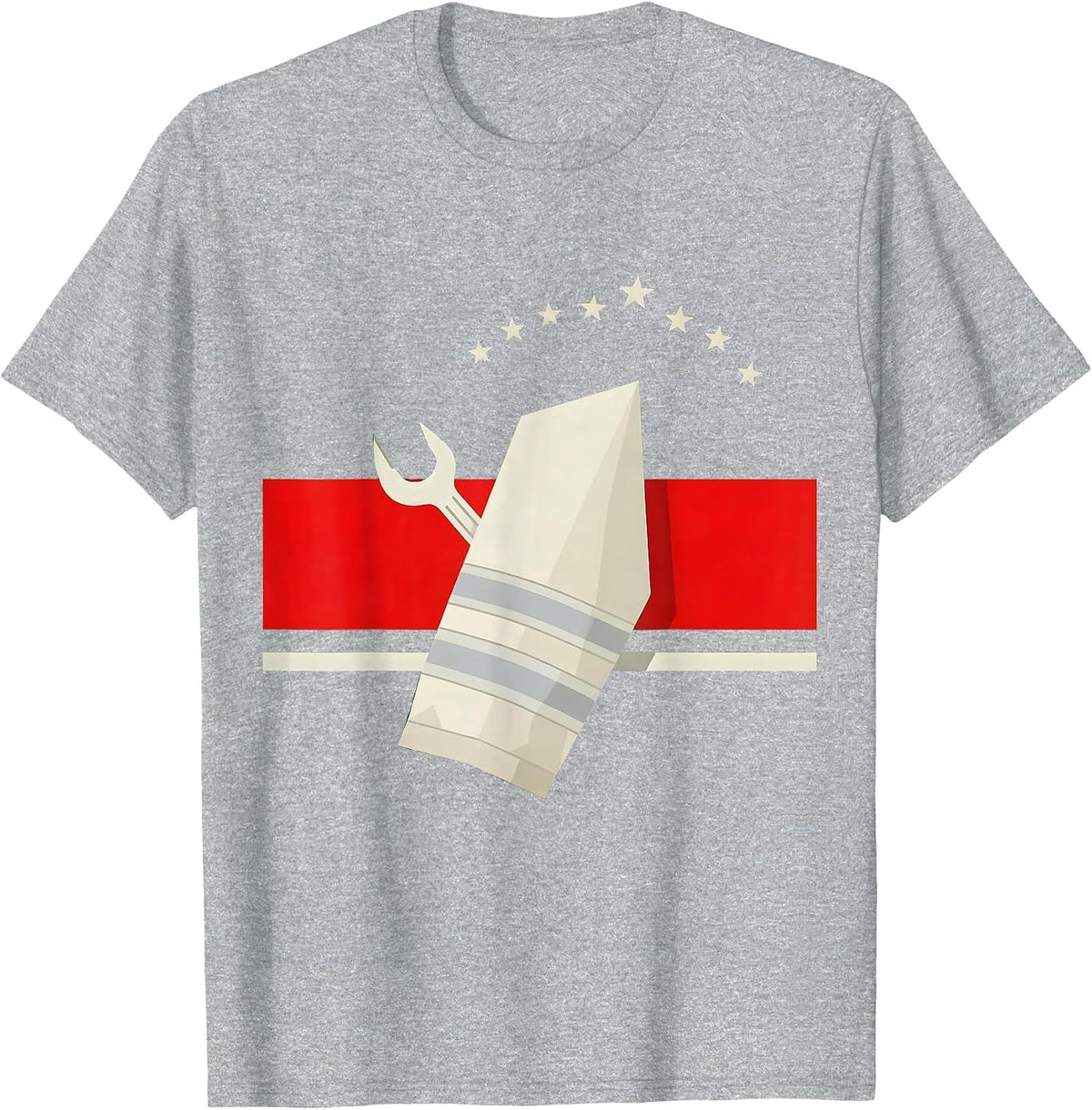 Men's Geometric Turnout Coat Firefighter Pride Tribute T-Shirt - Heather Grey