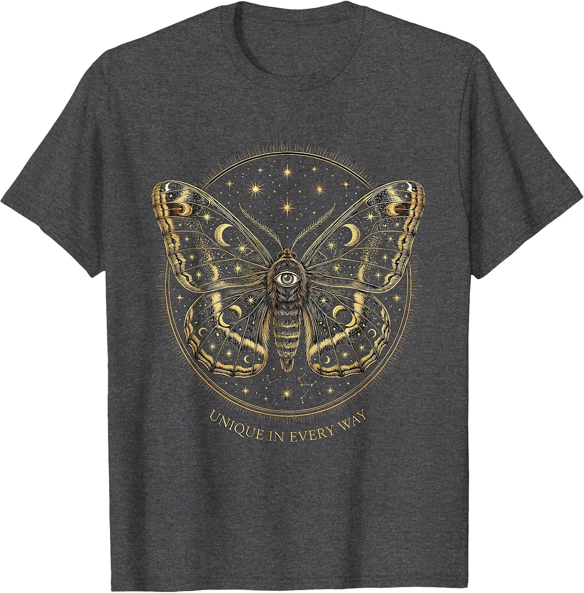Unique In Every Way Autism Awareness Design T-Shirt - Dark Heather Grey