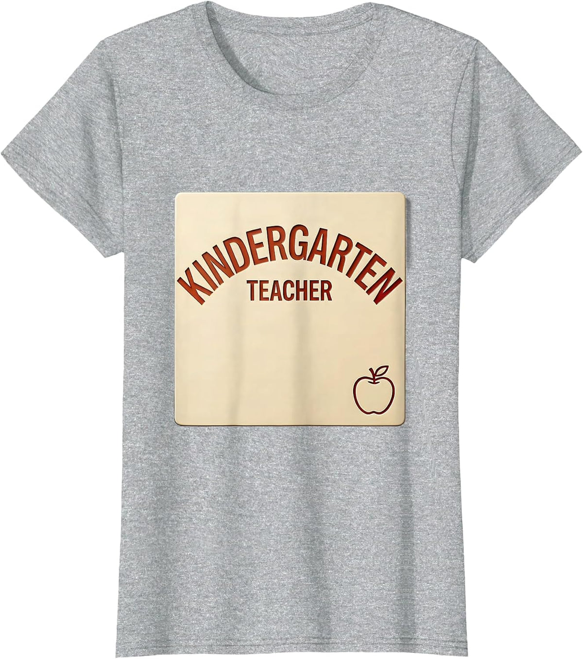Kindergarten Teacher Cute Pencil Apple Back To School T-Shirt - Heather Grey