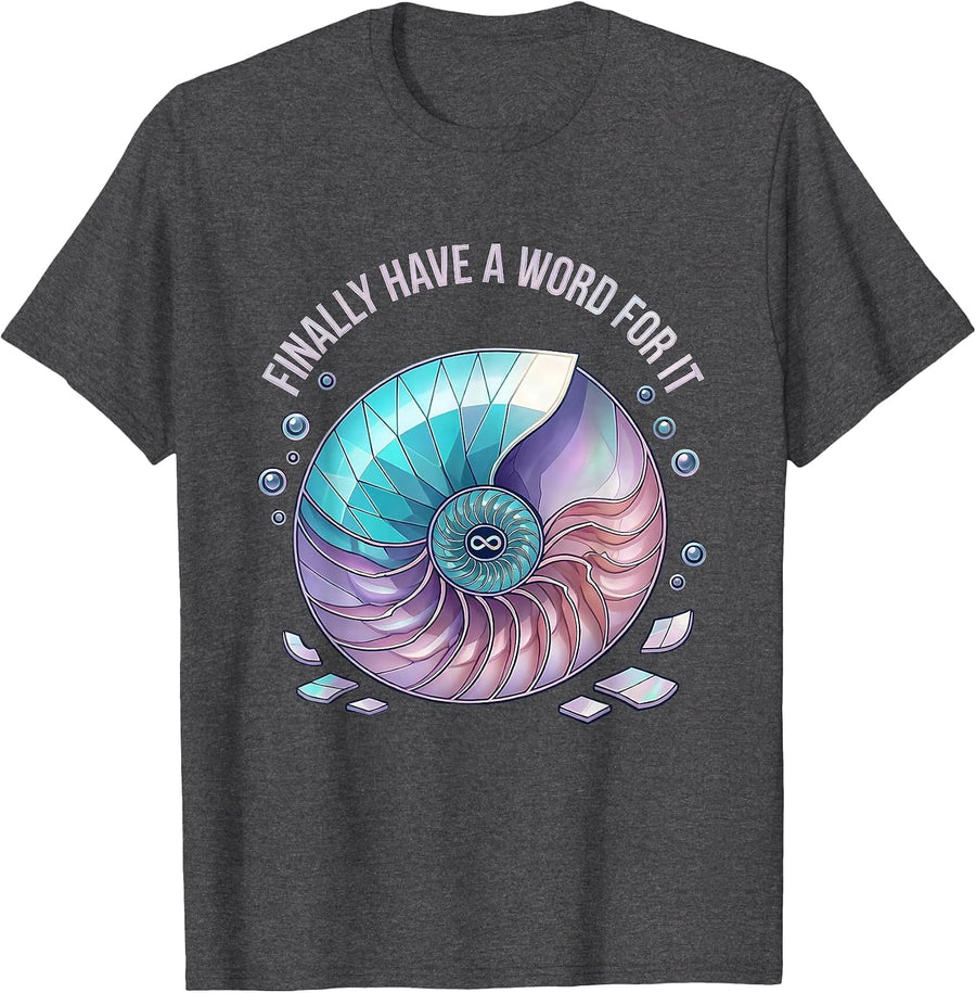Men's Finally Have A Word For It Autism Awareness Design T-Shirt - Dark Heather Grey