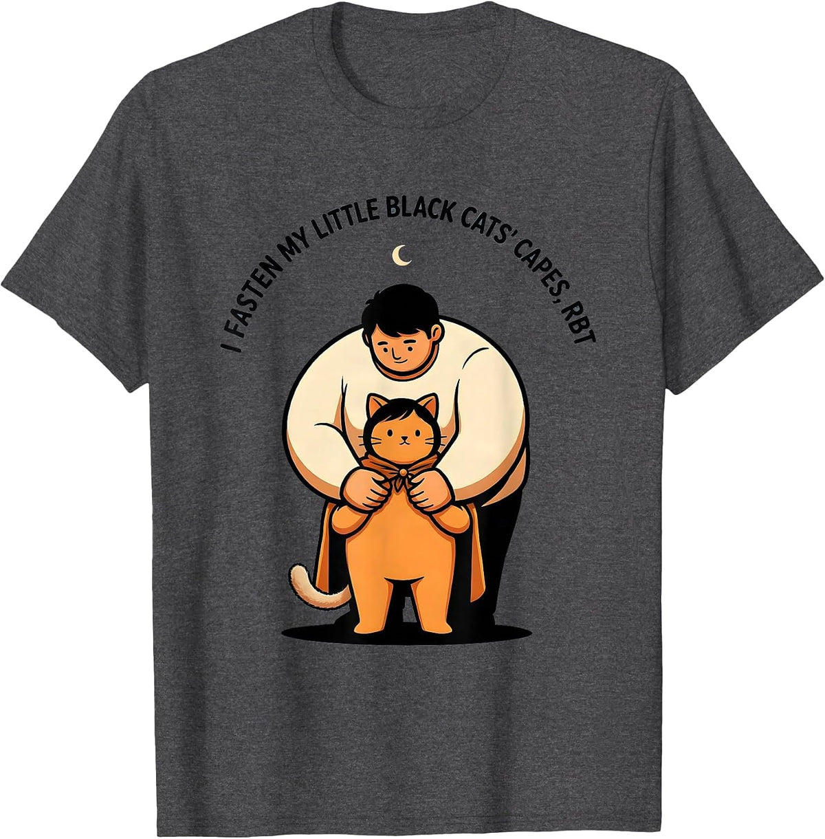 Men's I Fasten My Little Black Cats' Capes, RBT Para Normal T-Shirt - Dark Heather Grey