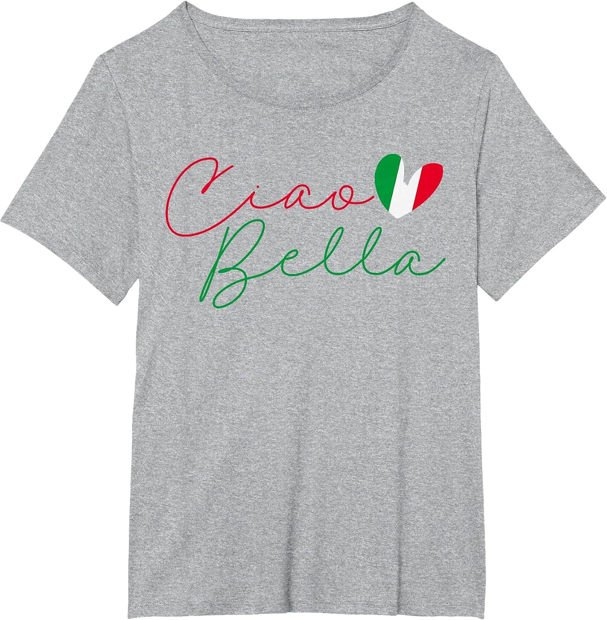Flag Italy Italian Ciao Bella T-Shirt - Heather Grey