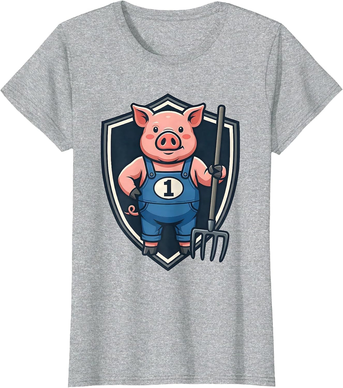1 Funny Pig Lover Halloween Costume Novelty Humor T-Shirt - Heather Grey