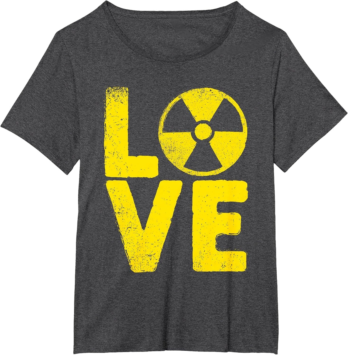 Funny Nuclear Men Women Radioactive Hazard Rad Tech Lovers T-Shirt - Dark Heather Grey