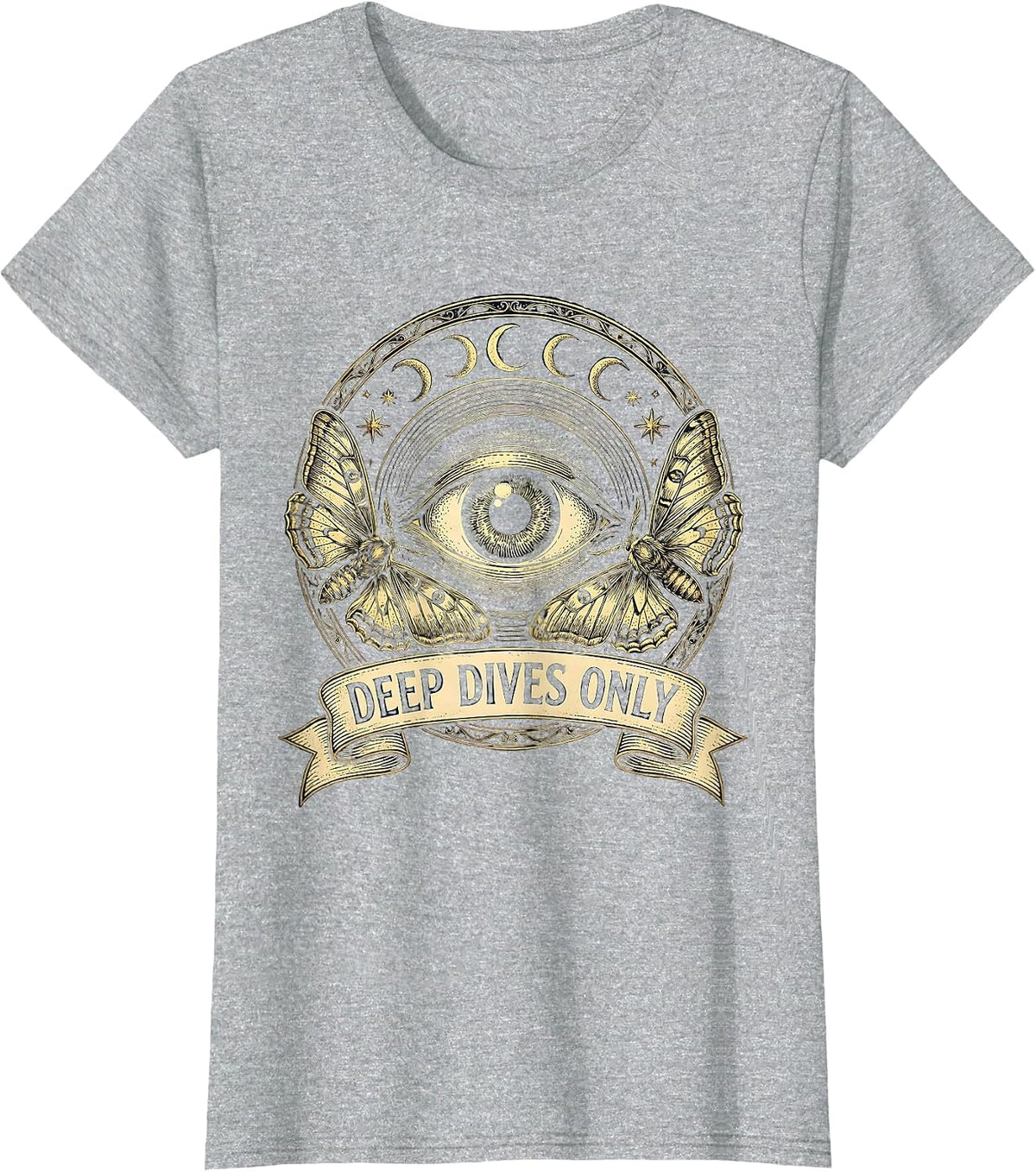 Women's Deep Dives Only Autism Awareness Design T-Shirt - Heather Grey