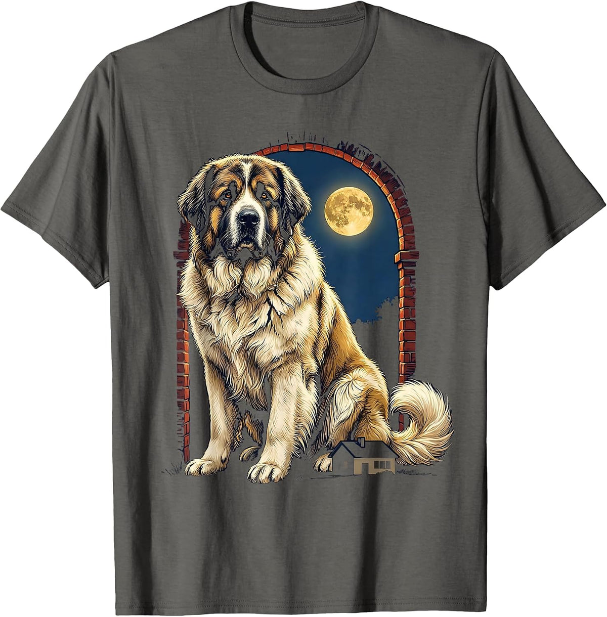 Great Pyrenees Dog Breed Sign Painter Humor T-Shirt - Asphalt Grey