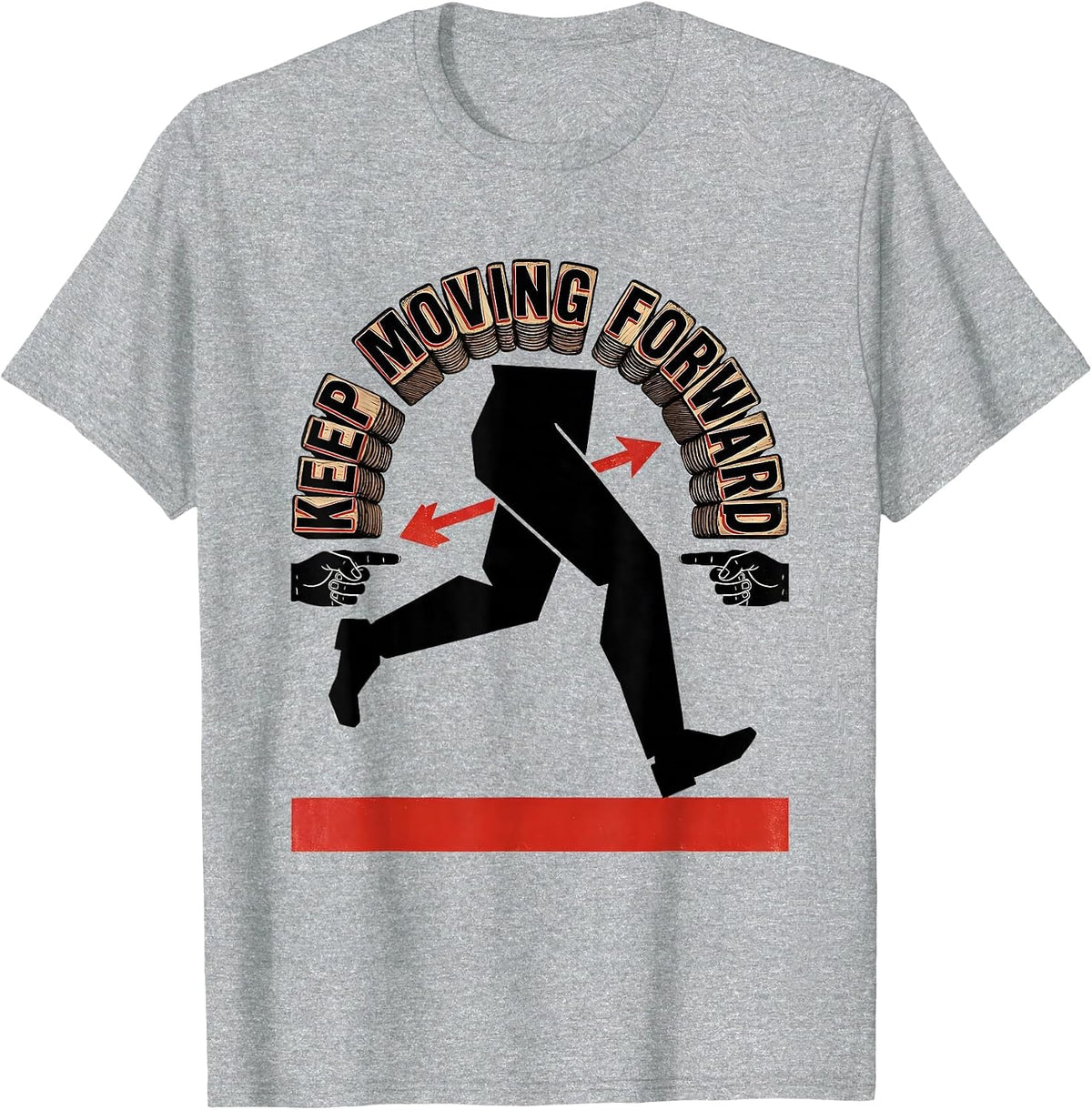 Men's Keep Moving Forward Physical Therapy Design T-Shirt - Heather Grey