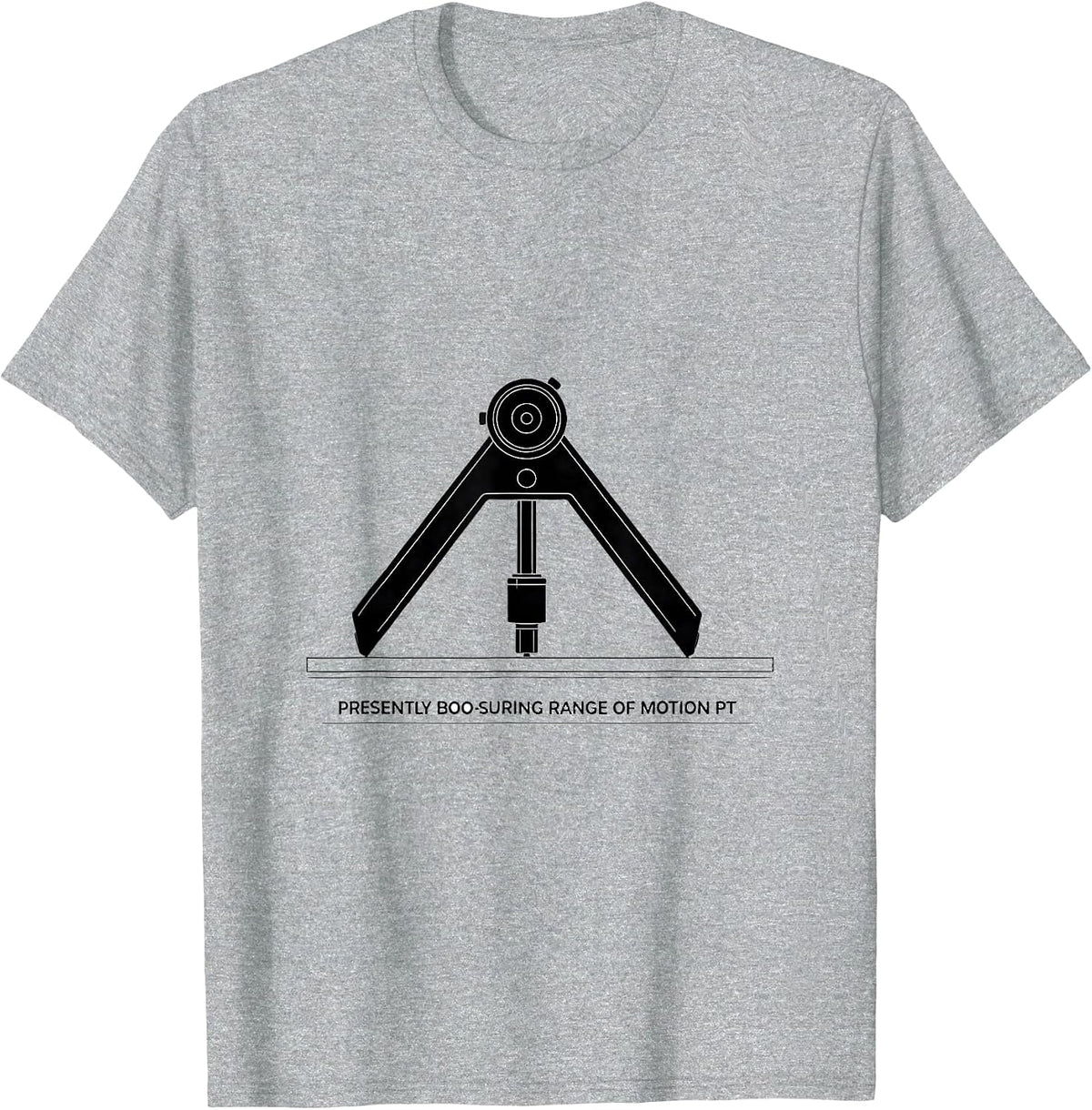 Men's Presently Boo-suring Range of Motion PT Physical Therapy T-Shirt - Heather Grey
