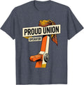 Proud Union Operator Midcentury Modern Labor Pride T-Shirt - Heather Blue