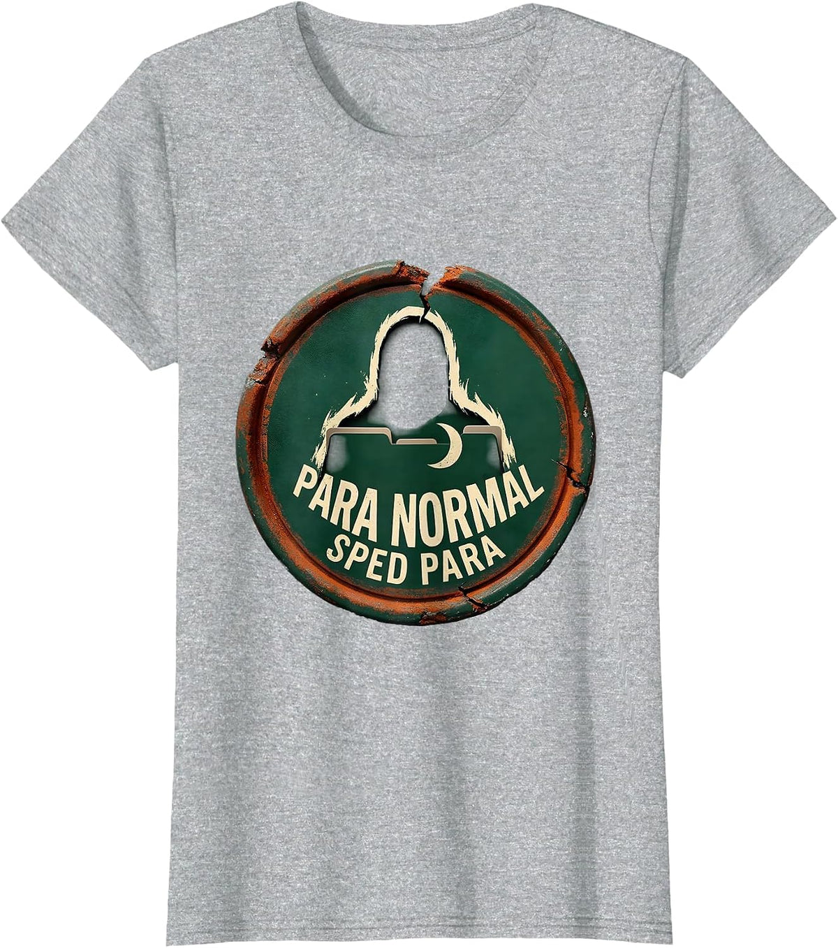 Para Normal SPED Para Ghost Stamp Rubber Stamp Humor T-Shirt - Heather Grey