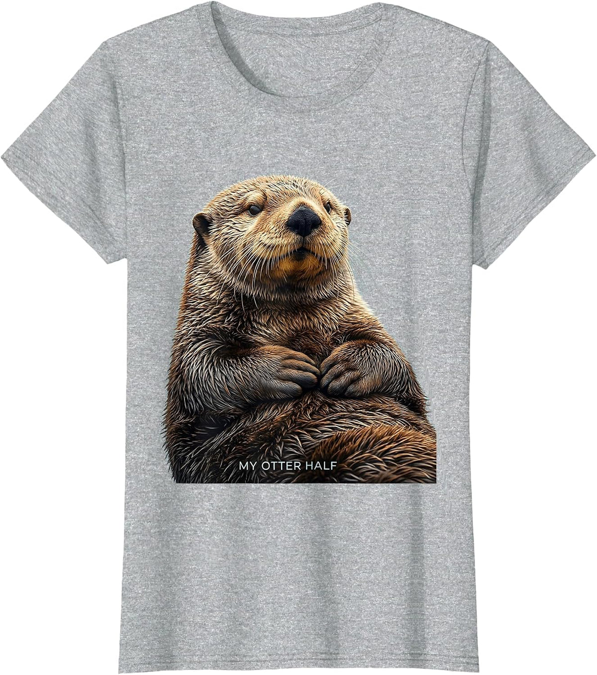 My Otter Half Funny Sea Otter Lover Novelty Humor T-Shirt - Heather Grey