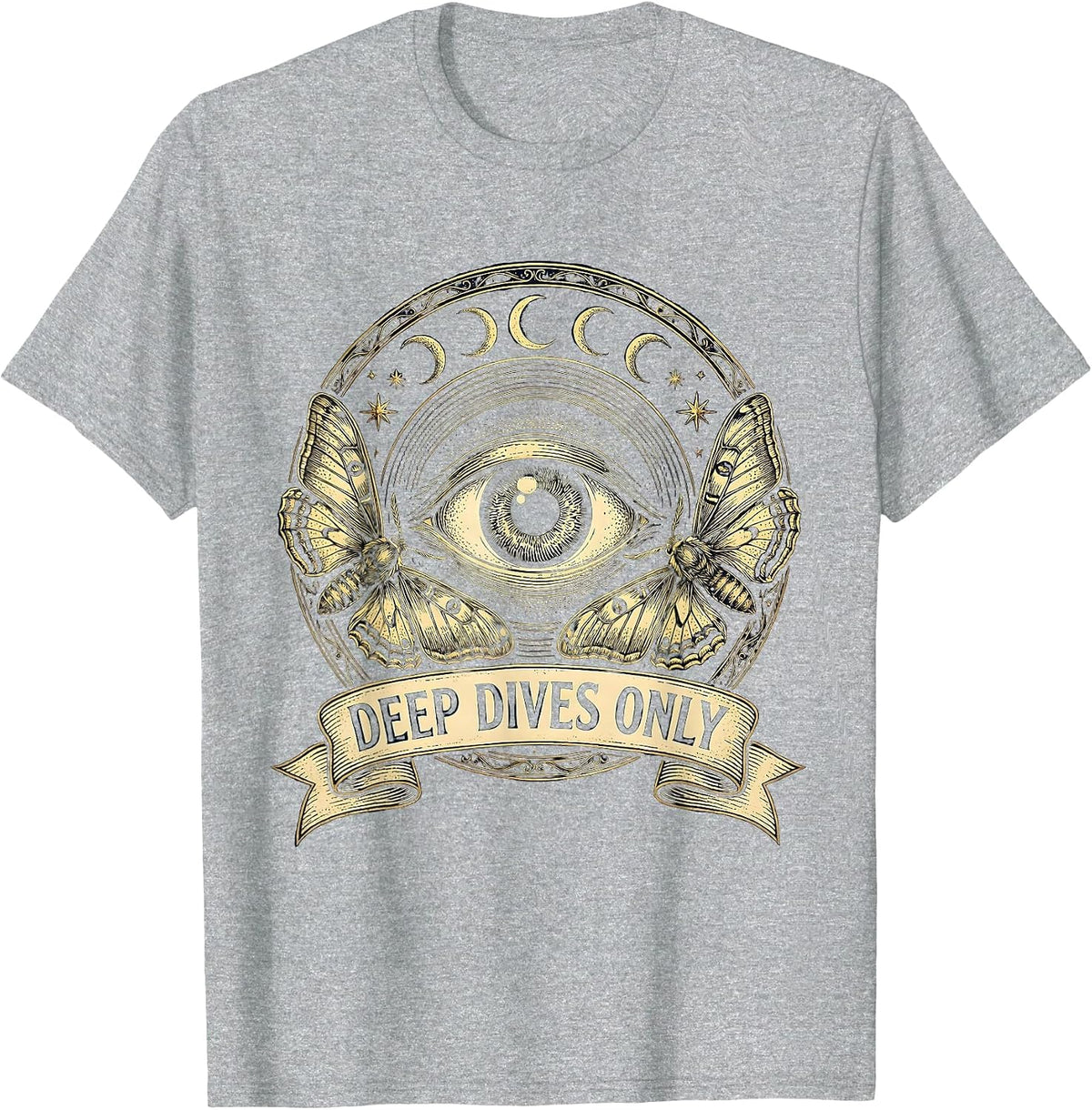 Men's Deep Dives Only Autism Awareness Design T-Shirt - Heather Grey