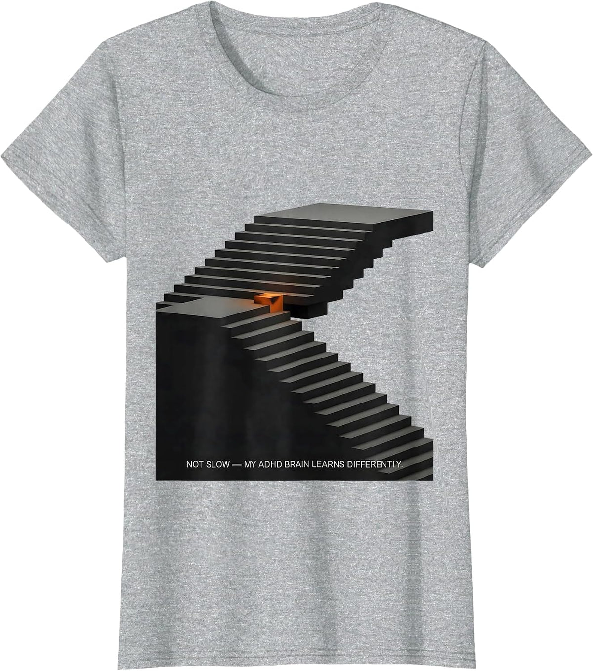 Not Slow — My ADHD Brain Learns Differently Minimalist T-Shirt - Heather Grey