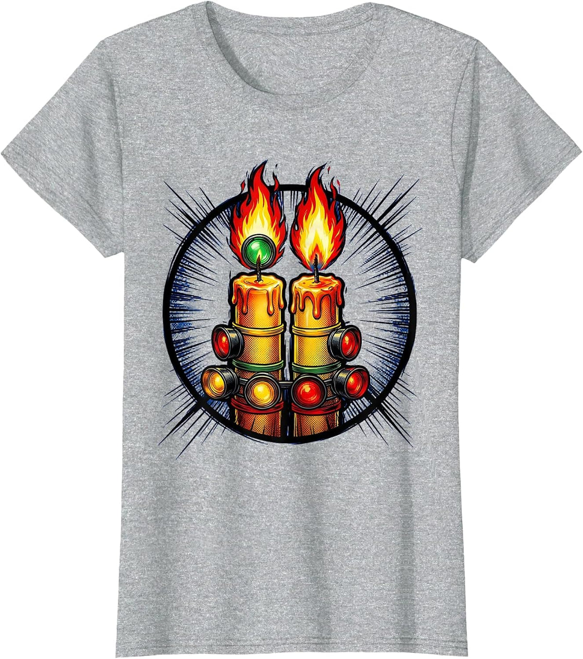 Women's Two Fast Birthday Drag Race Countdown Candles T-Shirt - Heather Grey