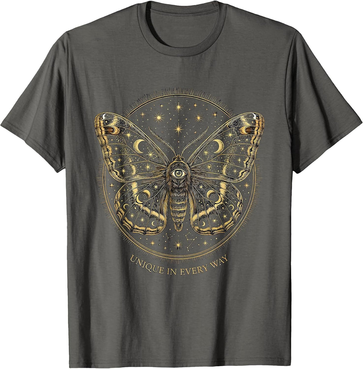 Unique In Every Way Autism Awareness Design T-Shirt - Asphalt Grey