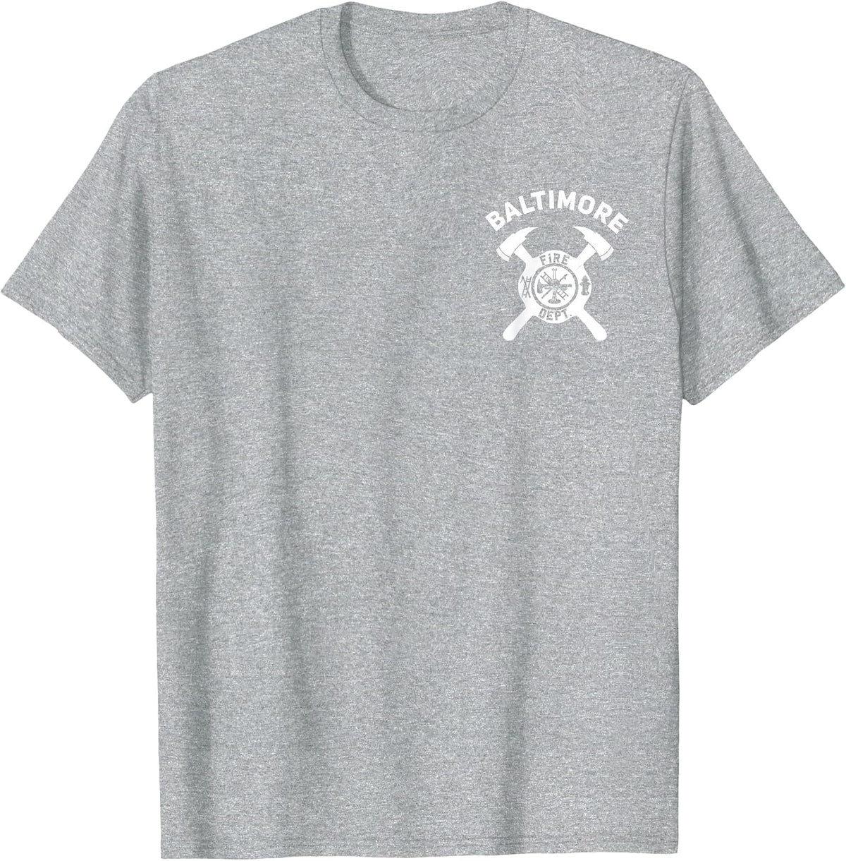 City of Baltimore Fire Department Maryland Firefighter T-Shirt - Heather Grey