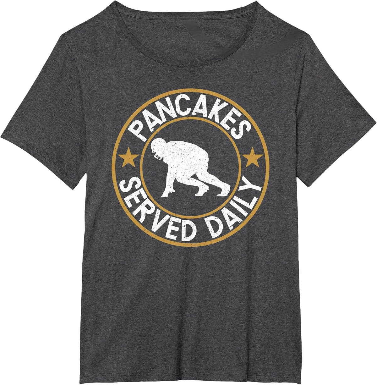 Pancakes Served Daily - Offensive Lineman Football T Shirt T-Shirt - Dark Heather Grey