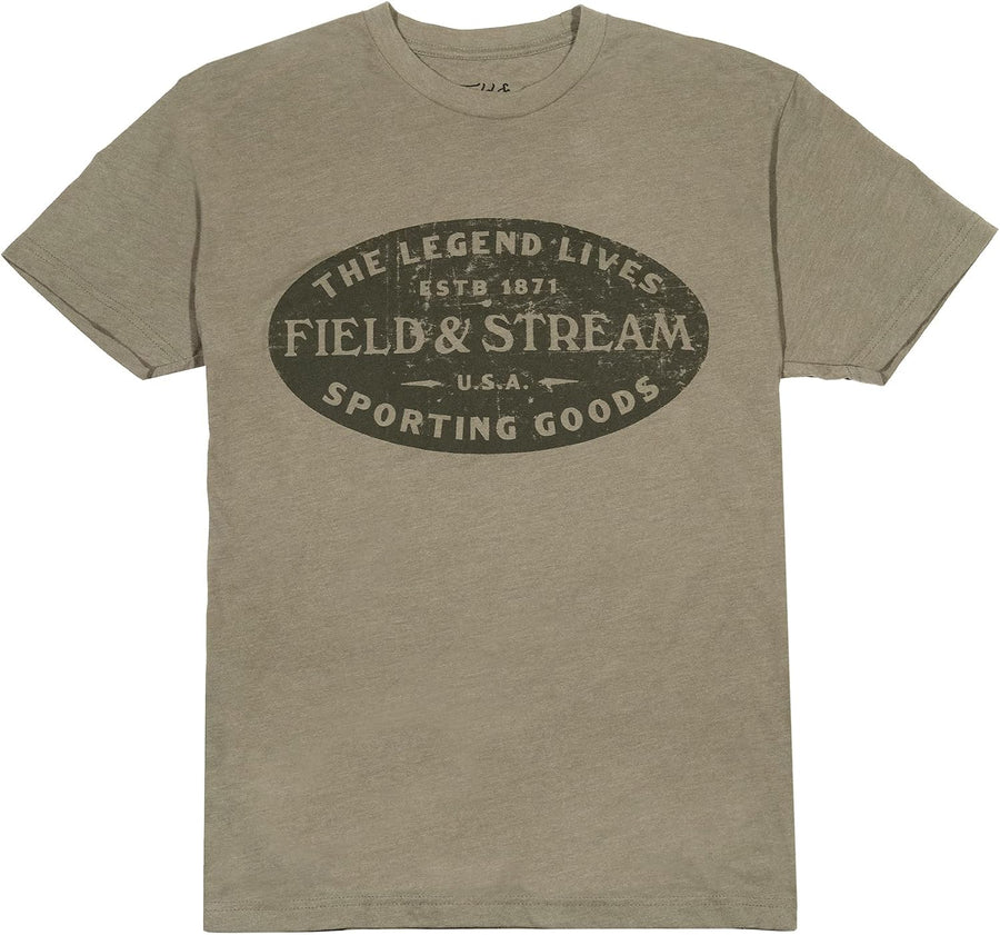 Field & Stream Unisex Short Sleeve Graphic Tee, Light Olive, X-Large - As Pictured