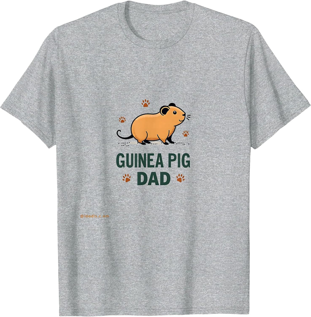 Guinea Pig Dad - Cute Pet Owner Gift T-Shirt - Heather Grey
