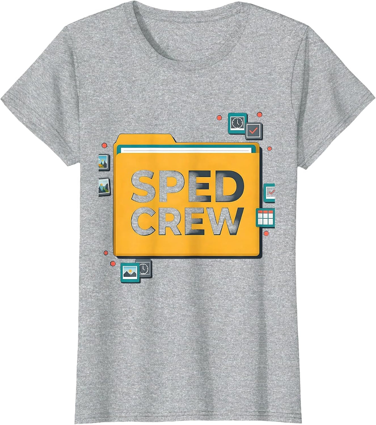 Women's SPED Crew Funny Special Education Teacher Humor T-Shirt - Heather Grey