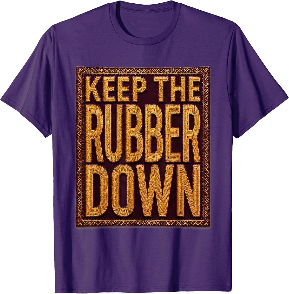 Men's Keep The Rubber Down Motorcycle Biker Design T-Shirt - Purple