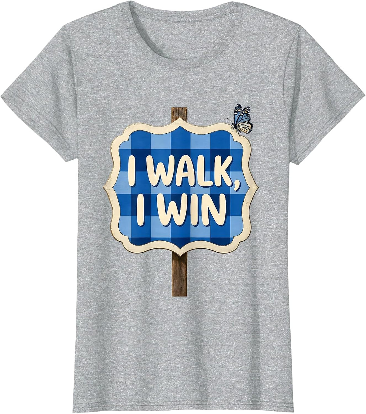 I Walk I Win Physical Therapy Recovery Design T-Shirt - Heather Grey