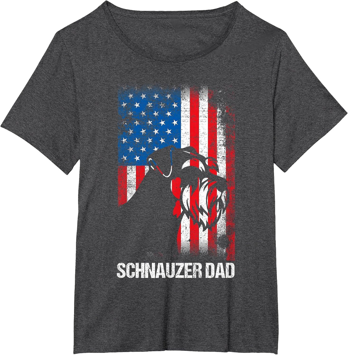Schnauzer Dad T-Shirt - Dark Heather Grey