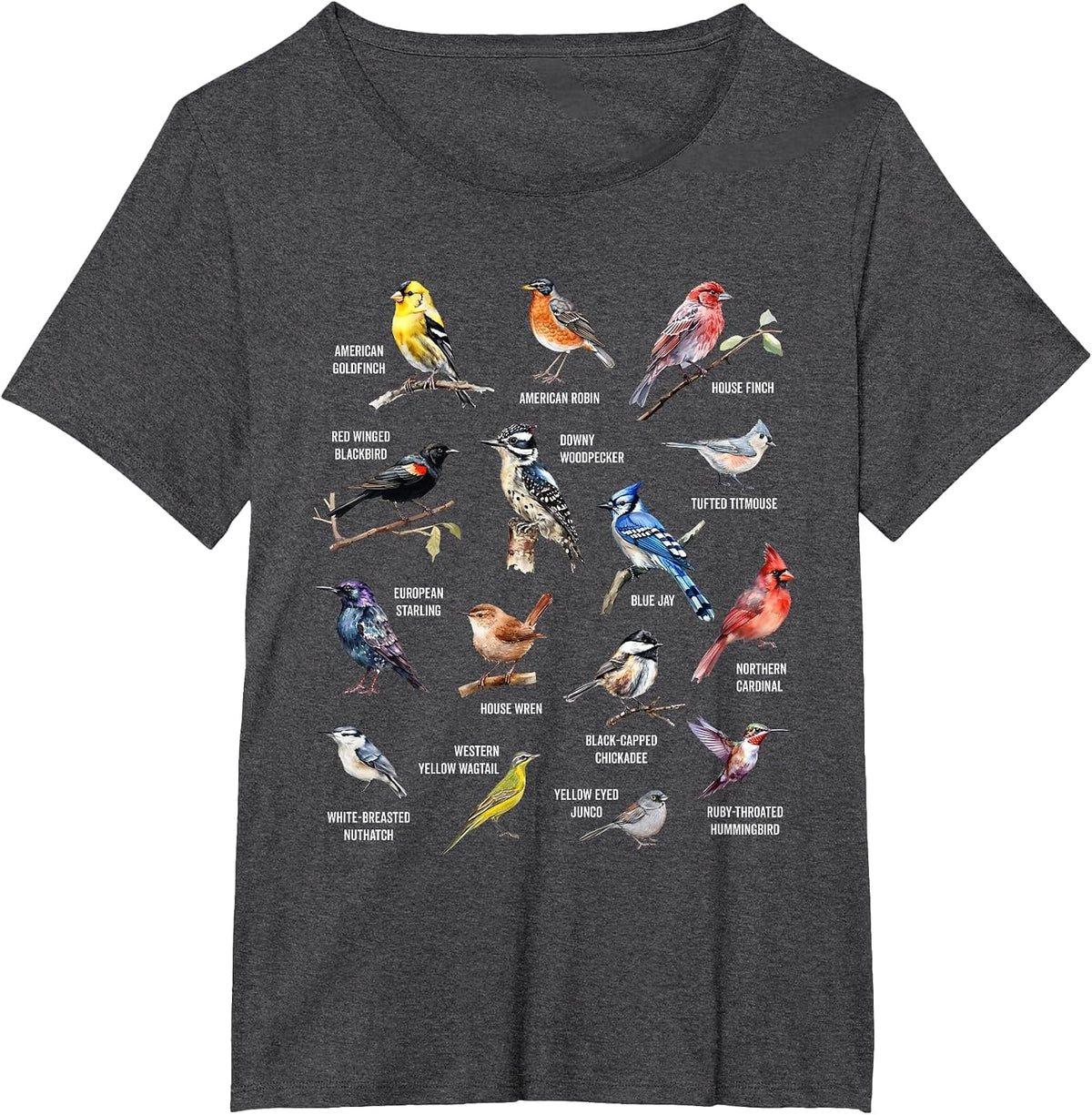 Bird Watcher Bird Lover Birder Birding Nerd T-Shirt - Dark Heather Grey