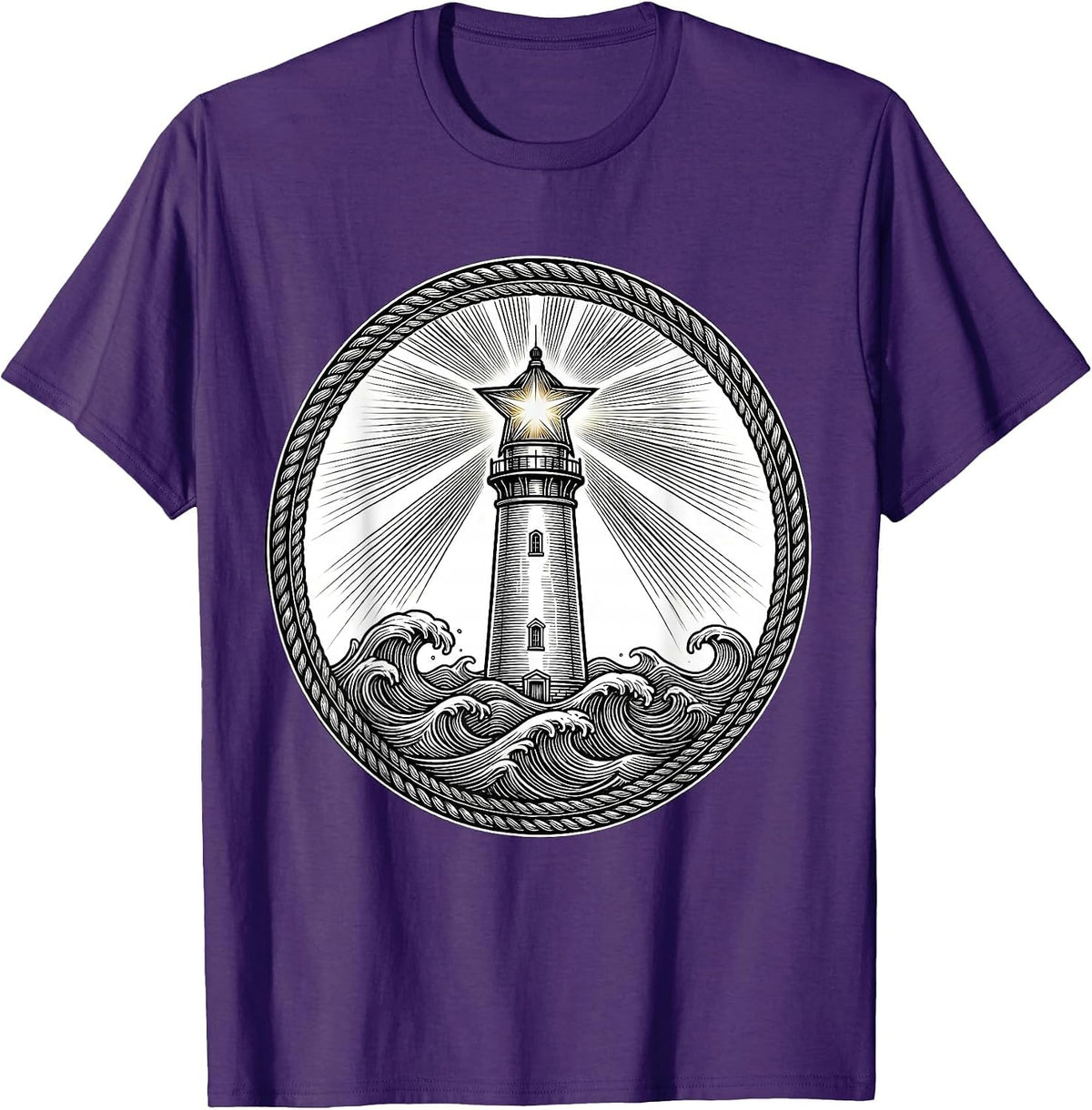 Special Education Teacher Lighthouse Star Light T-Shirt - Purple