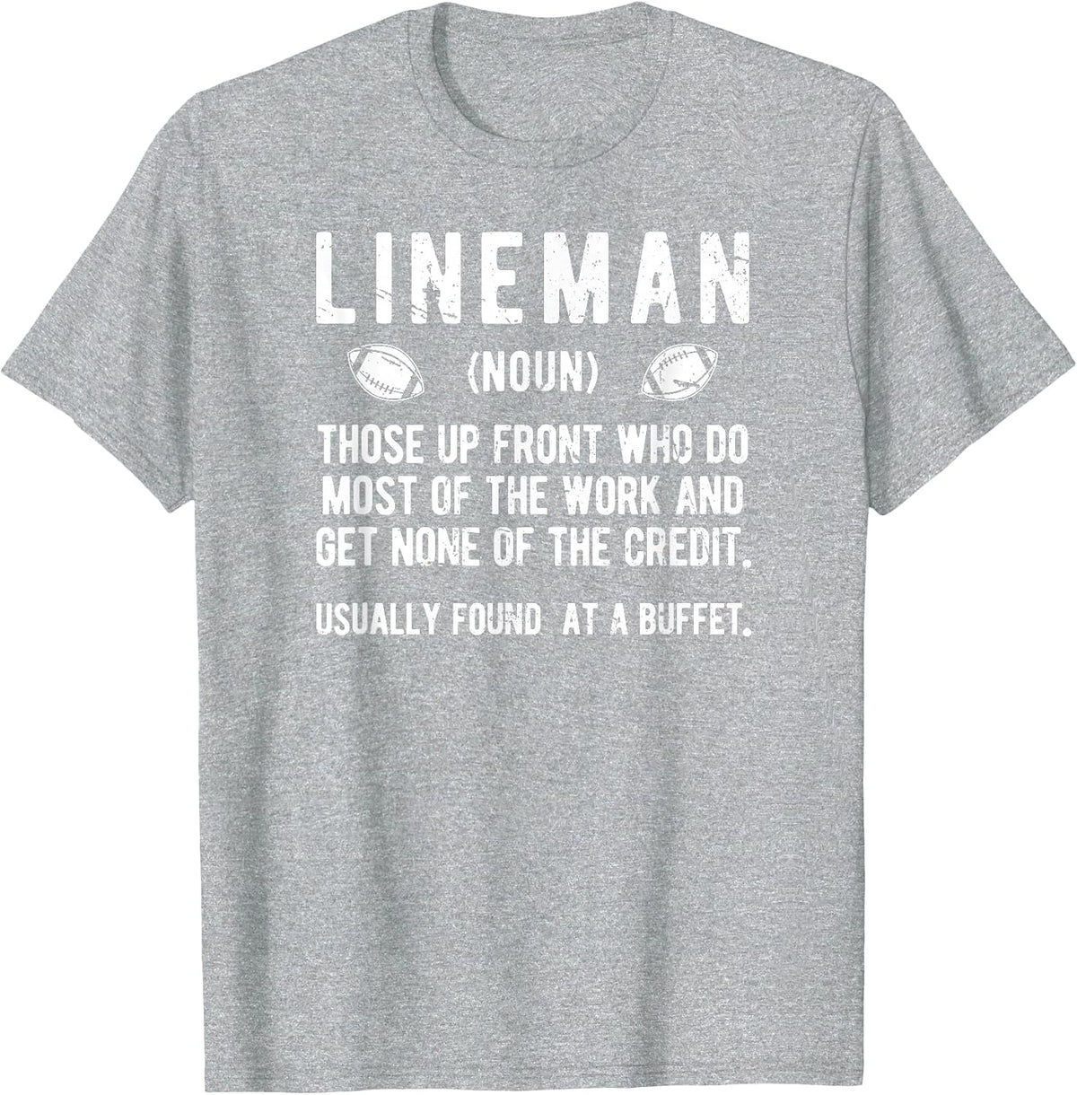 Football Lineman Definition Offensive Lineman Football T-Shirt - Heather Grey