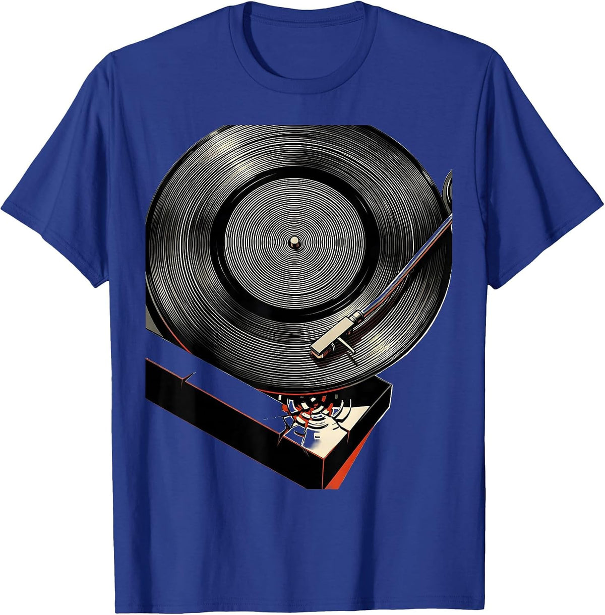 Vinyl Record Turntable DJ Music Lover Hobby Pride T-Shirt - Royal Blue
