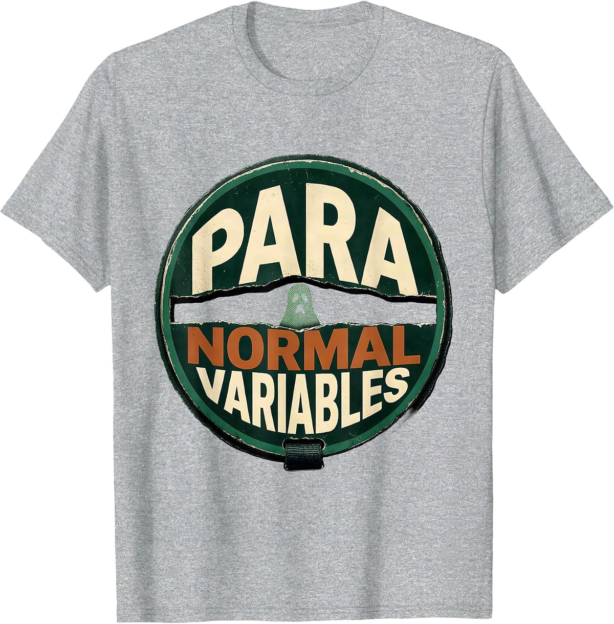 Men's Para Normal Variables Vintage Ghost Para Teacher Halloween T-Shirt - Heather Grey